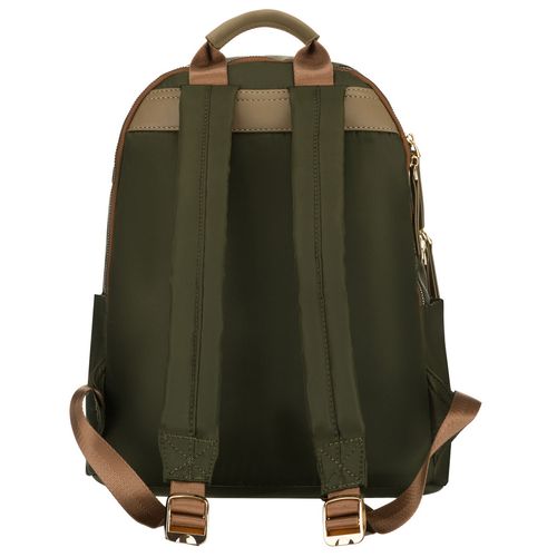 zielony, miejski plecak damski z poliestru zamykany suwakami - peterson na Arena.pl