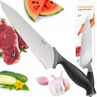 FISKARS NÓŻ KUCHENNY SZEFA KUCHNI SIEKANIA KROJENIA MIĘSA WARZYW OSTRY 20cm