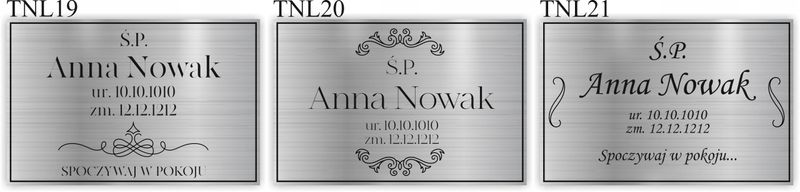 TABLICZKA NA GRÓB NAGROBKOWA TABLICA NAGROBNA zdjęcie 8