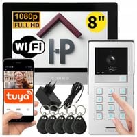 Wideodomofon WIFI TUYA z Szyfratorem na KOD BRELOK Full HD Aplikacja 2-ŻYŁ