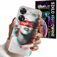 ETUI DO OPPO RENO 8T 4G - Monroe MODNE KOBIECE WZORY + SZKŁO