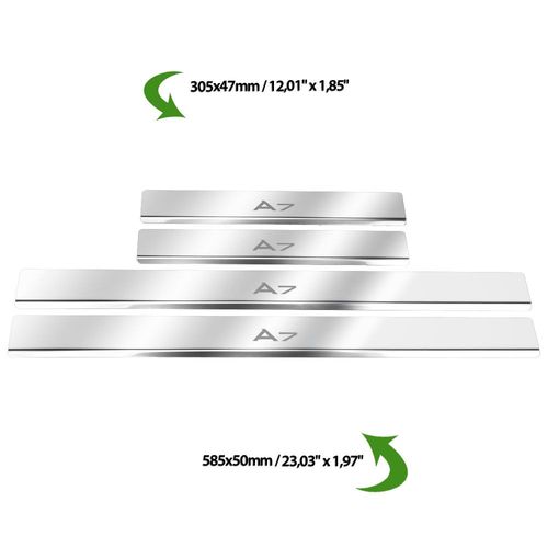 Listwa progowa AUDI A7 4G9 Stal nierdzewna 304 połysk 4szt na Arena.pl