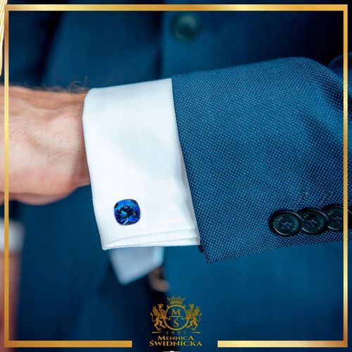 Spinki do Mankietów Koszuli Srebrne Męskie Stal Szlachetna 316L na Prezent na Arena.pl