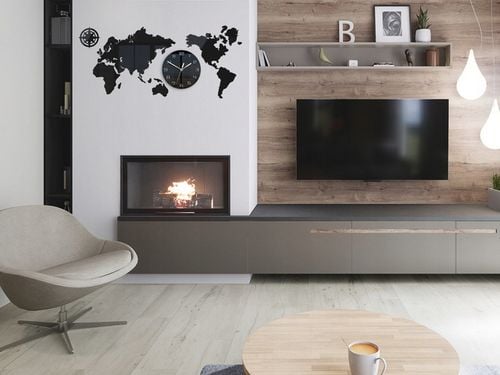 Duży zegar ścienny Mapa 80x40 Nowoczesny 3d Cichy na Arena.pl