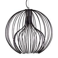 Industrialna LAMPA wisząca Tori K-3405 czarny Kaja druciana OPRAWA metalowy ZWIS klatka czarna