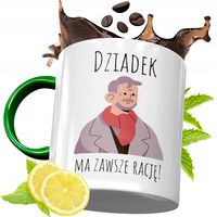 Kubek Zielony Dla Dziadka Na Prezent Urodziny Z Nadrukiem Ze Zdjęciem