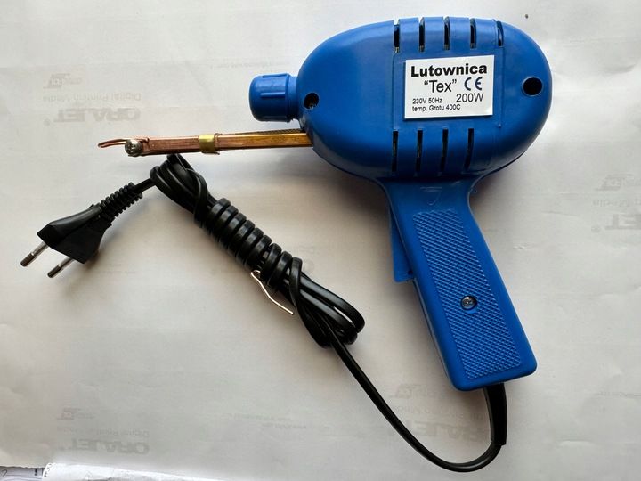 Lutownica transformatorowa Tex 200W NIEBIESKA zdjęcie 1