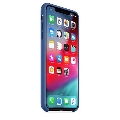 Etui silikonowe iPhone XS Max - delftyjski błękit na Arena.pl