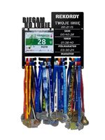 Wieszak na medale i numery startowe REKORDY BIEGOWE RUN twoje imię  340.1