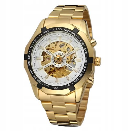 ZEGAREK MECHANICZNY MĘSKI AUTOMATYCZNY STALOWY LUKSUSOWY WINNER + na Arena.pl