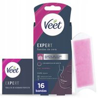 Veet Expert Bandas de cera Plastry do Depilacji Twarzy 16szt