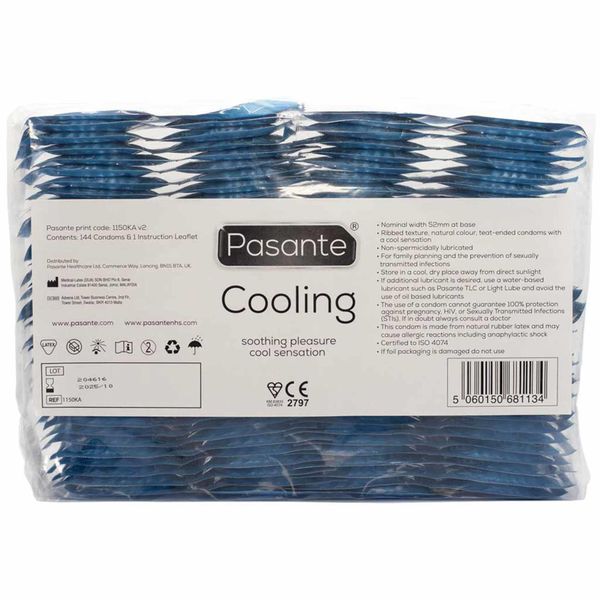 Pasante Cooling Condoms Bulk Packs 144 Pcs zdjęcie 1