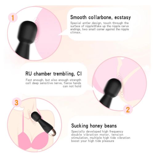 Power Escorts - Mini Wand De Luxe - Black  Silicone Wand Massager na Arena.pl