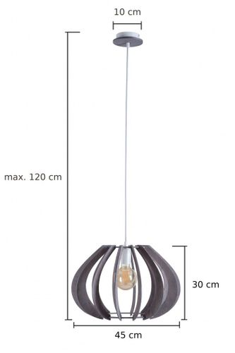 Lampa wisząca 1xE27 NORA GREY 644 na Arena.pl