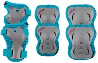 Zestaw ochraniaczy Shield, rozmiar L, turkusowo-szary