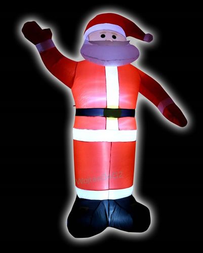 DMUCHANY MIKOŁAJ 1,2M GWIAZDOR LAMPKI choinkowe LED sople choinka ozdoby na Arena.pl