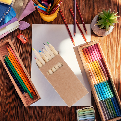 Kredki Ołówkowe 6Szt Gadżety Reklamowe Nadruk Gratis na Arena.pl