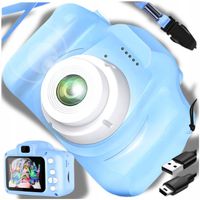 APARAT CYFROWY KAMERA DLA DZIECI FULL HD 1080p 1440p 3 MPX GRY SMYCZ ZESTAW