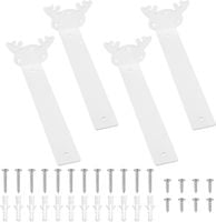 Wsporniki do półek stalowe białe 25,5 cm podpórki zestaw 4 szt. loft