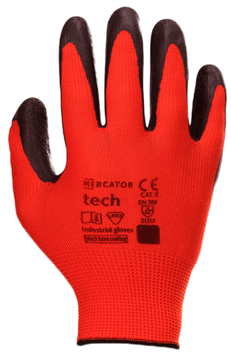rękawice robocze mercator tech red+black latex - xl - 240 par na Arena.pl
