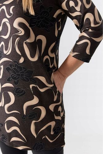 Tunika damska elegancka bluzka 3/4 rękaw POLSKI PRODUCENT duże na Arena.pl