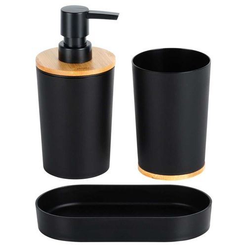 zestaw łazienkowy dozownik mydła i kubek 567019 czarny na Arena.pl