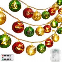 Łańcuch Girlanda Świetlna 20Led Na Boże Narodzenie Na Baterie4.1 m z pilot