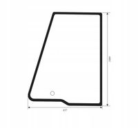 Szyba drzwi górna lewa JCB 3 CX, 4CX P12 827/30465