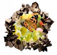 Naklejka samoprzylepna 3D efekt natura przyroda