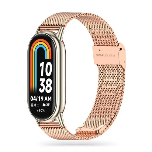 Pasek Tech-Protect MilaneseBand na Xiaomi Smart Band 8 / 8 NFC - różowy na Arena.pl