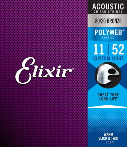 Elixir struny do gitary akustycznej POLYWEB 80/20 Bronze 11-52 na Arena.pl