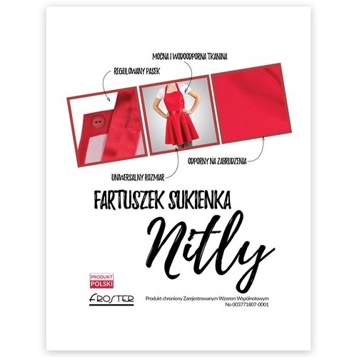Nitly Red - Fartuszek Sukienka na Arena.pl
