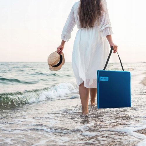 MATA PLAŻOWA Z OPARCIEM SKŁADANA REGULOWANY LEŻAK PLAŻOWY OUTTEC na Arena.pl