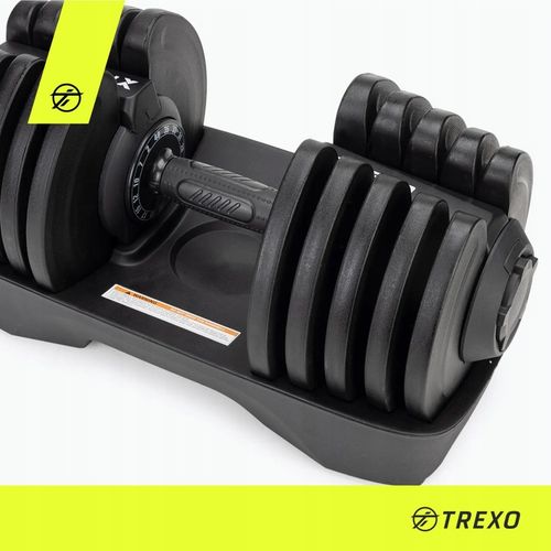 Hantel regulowany TREXO Stalowe TXO-B4W001 40 kg czarny 8 talerzy na Arena.pl