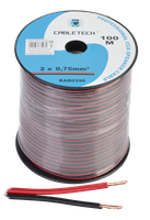 KAB0390 Kabel glosnikowy CCA 0.75mm czarno-czerwo