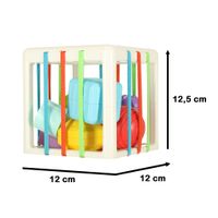 DLA DZIECI KLOCKI SENSORYCZNE Z SORTEREM KSZTAŁTÓW