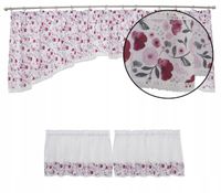 Firana kuchenna zazdrostka DROBNE KWIATY 300x70