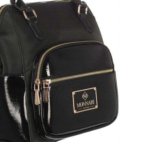 Monnari Czarna torebka listonoszka KUFEREK do ręki i plecak w jednym 3w1 na Arena.pl