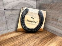 Oryginalny prezent NA SZCZĘŚCIE rustykalna deska z podkową