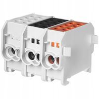 BLOK ROZDZIELCZY ZACISK ODGAŁĘŹNY NA SZYNĘ TH35 2x25 6x16 3F 3L 3x100A