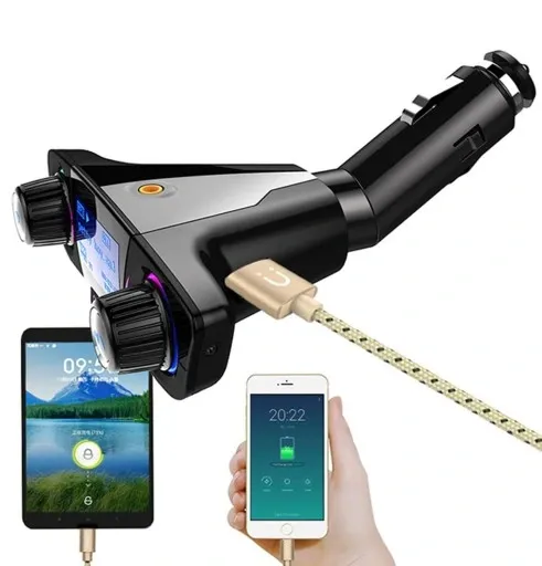 TRANSMITER FM BLUETOOTH 5.0 USB MULTIMEDIALNY 8w1 zdjęcie 5