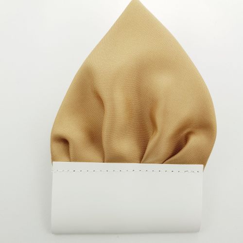 Miodowy brąz poszetka trójkątna "Wypustka" na Arena.pl