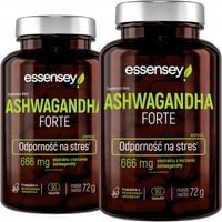 ASHWAGANDHA FORTE 666mg Mocny Ekstrakt Stres Sen Relaks Ashwaganda Korzeń