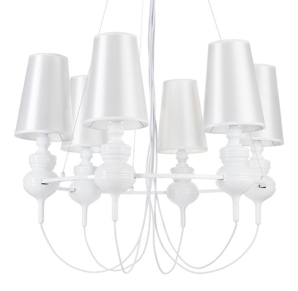 Lampa wisząca QUEEN-6 biała zdjęcie 1