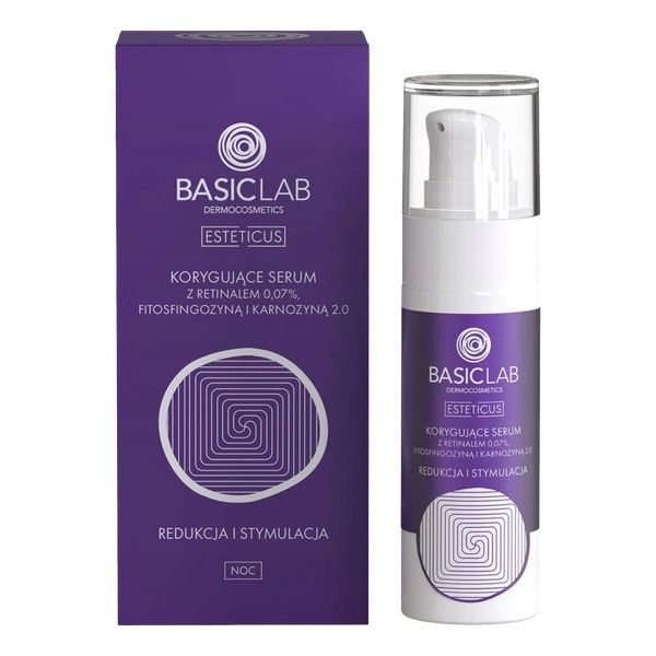 BasicLab- Korygujące Serum z Retinalem 0,07% Fitosfingozyną, Karnozyną 30ml zdjęcie 1