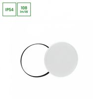 NYMPHEA BLACK & WHITE RINGS 32W CW 230V 115st IP54 FI380x55 BIAŁY/CZARNY OKRĄGŁA CZUJNIK