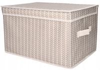 Organizer tekstylny Jodełka z pokrywą 40x30x25 cm pudełko do domu