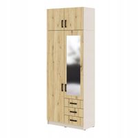 Szafa Sigma MAX K5 1L1U3SZ z lustrem 90 cm - dąb artisan