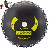 TARCZA DO KOSY SPALINOWEJ 230MM DO KOSZENIA TRAWY NÓŻ DO KRZEWÓW i