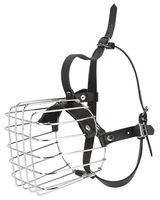 Kaganiec ze skóry i metalu chromowanego dla psa Dingo nr.9 Podhalan 55-64cm